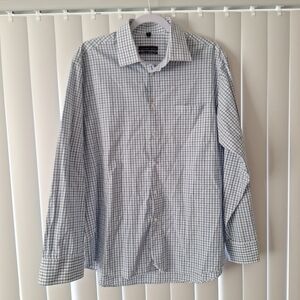 Geoffrey Beene Check Button Front Shirt